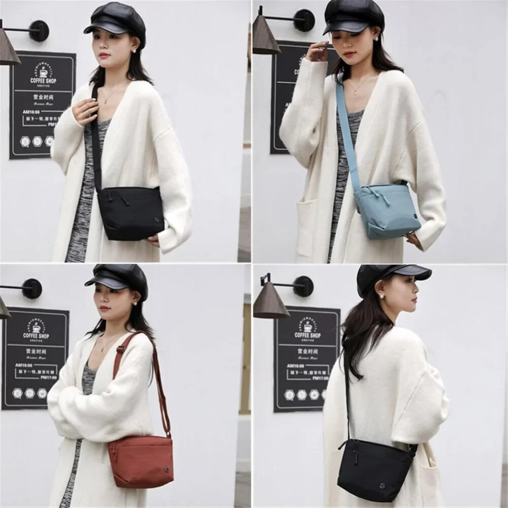 Small Crossbody Nylon Bag Women Mini Travel Purse Shoulder Handbag Compact